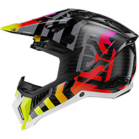 Casco LS2 MX703 X-Force Barrier amarillo rojo