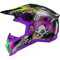 Casque LS2 MX703 X-Force Fireskull violet - 2