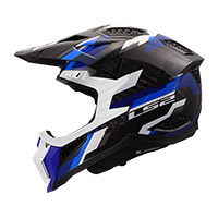 Casco LS2 MX703 X-Force Phantom azul blanco