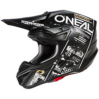 Casco O Neal 5 Srs Polyacrylite Attack V.23 Nero Bianco