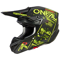 Casco O Neal 5 Srs Polyacrylite Attack V.23 nero giallo