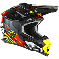 Casco O Neal 2 SRS Rush V.22 rojo neón amarillo