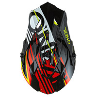 Casco O Neal 2 SRS Rush V.22 rojo neón amarillo - 3