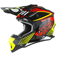 Casco O Neal 2 SRS Rush V.22 rojo neón amarillo