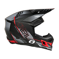 O Neal 3srs 2206 Haze Helmet Grey Red - 2