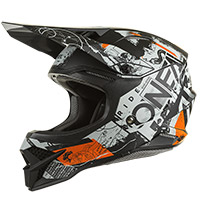 Casco O Neal 3 Srs Scarz V.22 Nero Grigio Arancio
