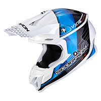 Casque Scorpion Vx-16 Evo Air Gem Blanc Bleu