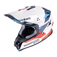 Scorpion Vx-16 Evo Air Rod Helmet White Red Blue