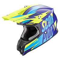 Scorpion Vx-16 Evo Air Slanter Helmet Blue Yellow