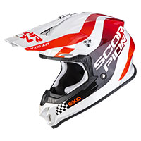 Casco Scorpion Vx-16 Evo Air Soul Bianco Rosso