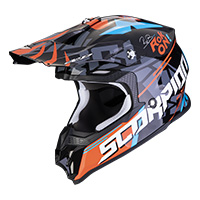 Casco Scorpion VX-16 Evo Air Rok Bagoros naranja