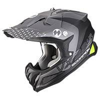 Casque Scorpion VX-22 Air Ares blanc neon rouge