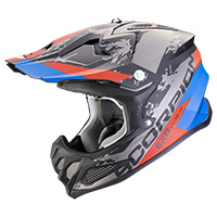 Casco Scorpion Vx-22 Air Cx Nero Opaco Blu Rosso