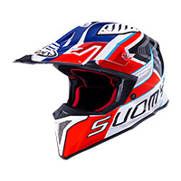 Suomy MR Jump 2.0 フラッグシップ ヘルメット ホワイト ブルー レッド