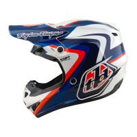 Casco Troy Lee Designs Gp Pro Slides Bianco Blu