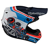 Troy Lee Designs Se4 Polyacrylite Skooly Blue Youth Kid