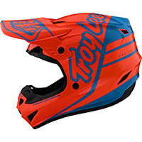 Troy Lee Designs Gp Silhouette Helmet Orange Cyan - 2