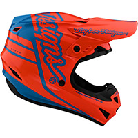 Troy Lee Designs Gp Silhouette Helm orange Cyan - 3