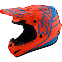 Casco Troy Lee Designs Gp Silhouette arancio cyan