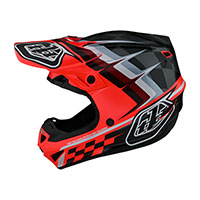 Troy Lee Designs Se4 Polyacrylite Warped Helmet Red