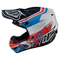 Troy Lee Designs SE4 ポリアクリライト スクーリー ブルー オレンジ