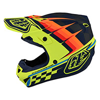 Troy Lee Designs SE4 Polyacrylite Warped amarillo