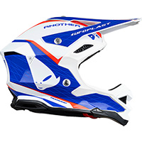 Ufo Diamond Helmet White Blue Red - 3