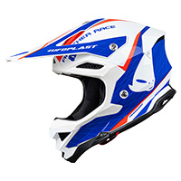 Ufo Diamond Helmet White Blue Red