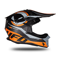 Casco Ufo Intrepid Nero Arancio Opaco - 3