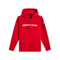 Sudadera con Capucha Alpinestars Linear Wordmark V3 Roja