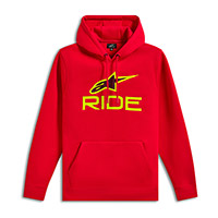 Sudadera con Capucha Alpinestars Ride V3 amarillo rojo