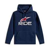 Sudadera con Capucha Alpinestars Ride V3 azul marino blanco rojo
