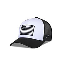 Alpinestars Flag Snapback Hat White Black