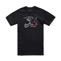 T Shirt Alpinestars Mx Helmet Csf Ss Nero