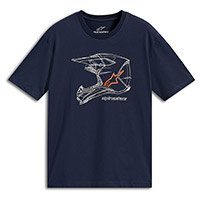アルパインスターズ MX ヘルメット CSF SS Tシャツ ネイビー