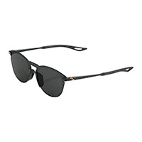 100% Legere Round Polished Sunglasses Black