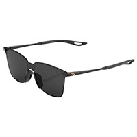 100% Legere Square Polished Sunglasses Black