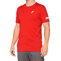 100% Tiller T Shirt Rosso