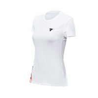 T-shirt Donna Dainese Logo Bianco Rosso Donna
