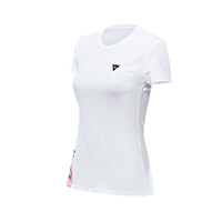 Dainese Logo Lady T-Shirt blanco rojo