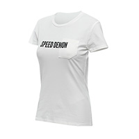 T Shirt Donna Dainese Demon Pocket Bianco