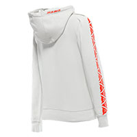 Sudadera Dainese Stripes Dama gris claro rojo - 2