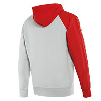 Sudadera Dainese Paddock Full Zip gris rojo