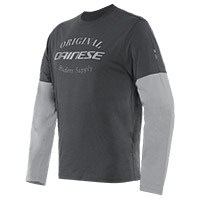 Camiseta Dainese Paddock LS negro rojo