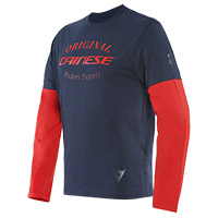 Camiseta Dainese Paddock LS negro rojo