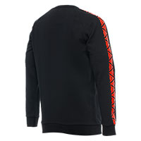 Dainese Sweater Stripes Noir Rouge Fluo