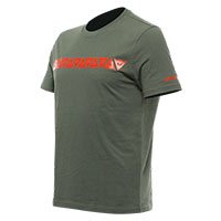 Dainese T Shirt Stripes Climbing Ivy Rouge Fluo