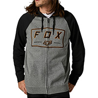 Felpa Fox Badger Zip Heather Graphite