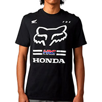 T Shirt Fox X Honda 2 SS nero