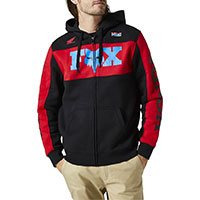 Forro polar Fox Honda Zip negro rojo